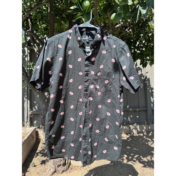 Hawaii Molokai Surf Co. Pink Donut Button Up Men’s Medium - Picture 1 of 4